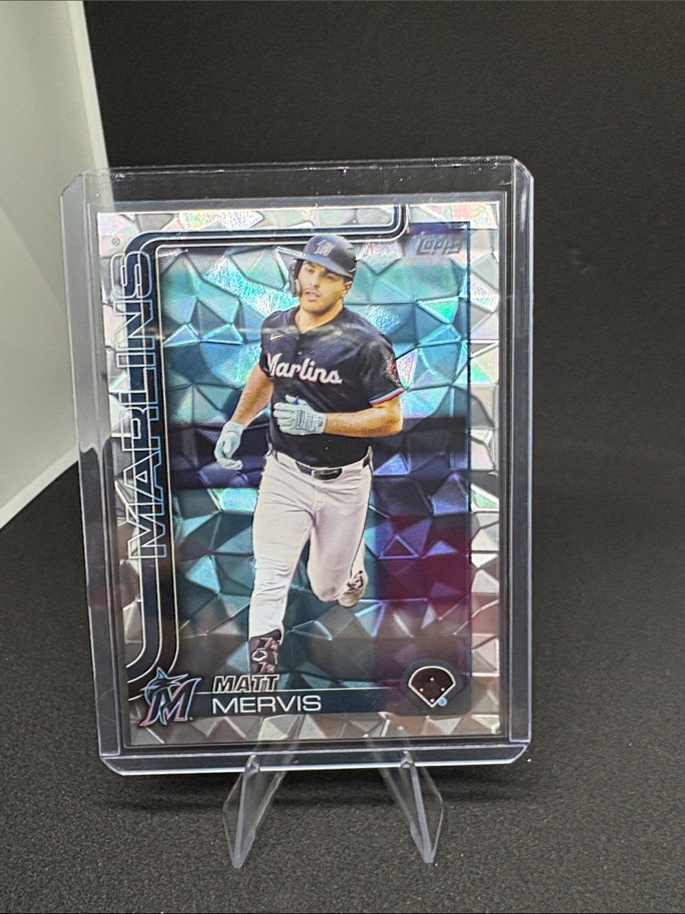 Topps Miami Marlins Matt Mervis Card - Silver Ice Prism